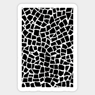 British Mosaic Zoom Black and White Sticker